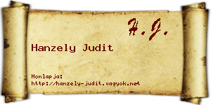 Hanzely Judit névjegykártya